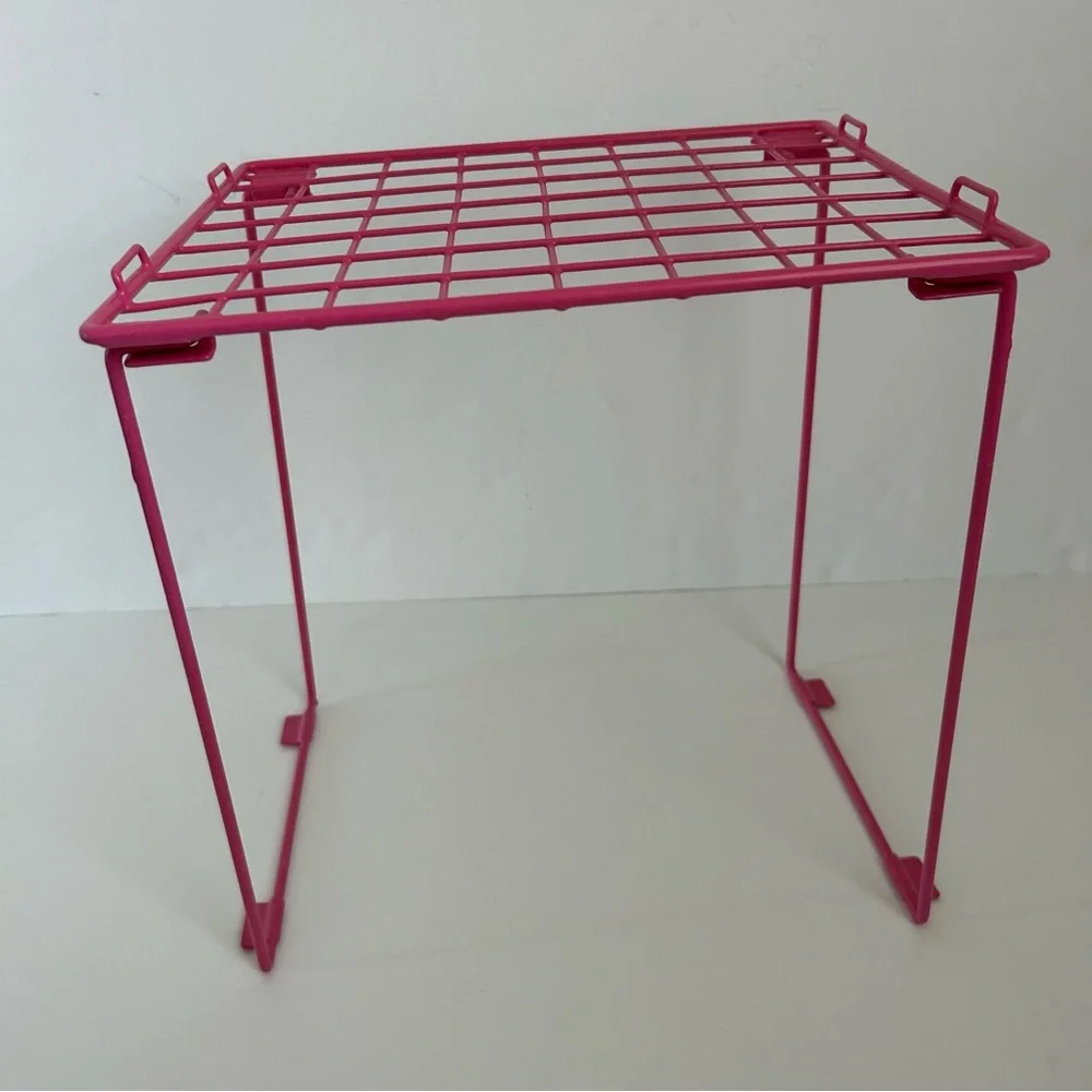 Collapsible Pink Metal Plastic Coated School Home Locker Shelves